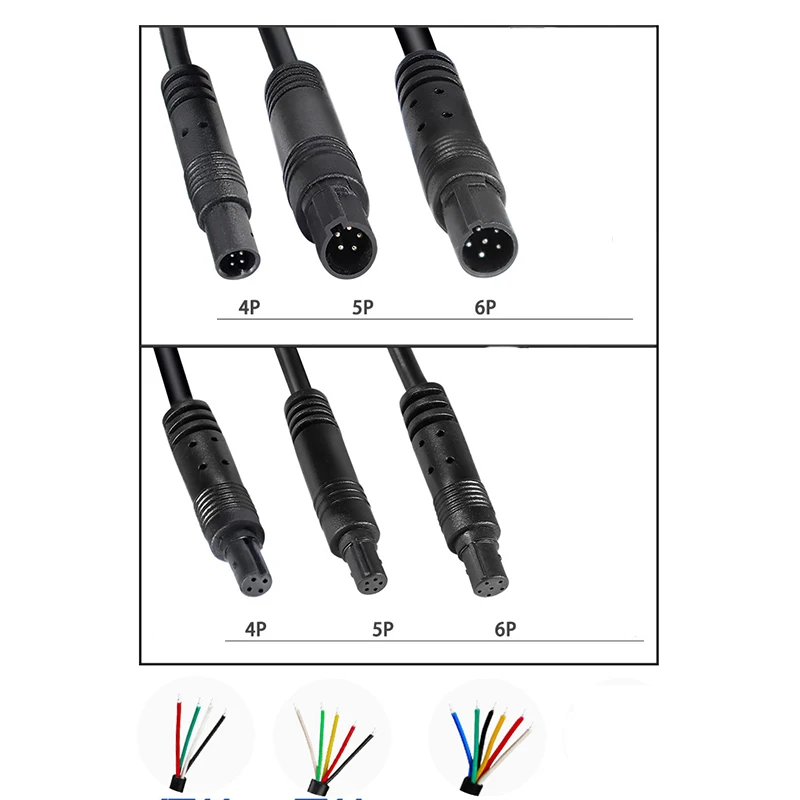 Cable macho a hembra para coche, Conector de extensión de cámara DVR, Monitor HD, cable de cámara de visión trasera, 4 pines, 5 pines, 6 pines - imagen 5