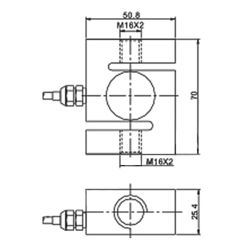 Sensor de tensión de YZC-528C de alta precisión, 528C-2t, 100KG, 200KG, 300KG, 500KG, 1T, 1,5 T, 2T, 3T - imagen 2