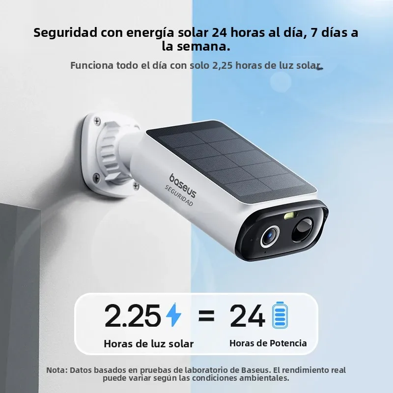 Baseus Security S1 Lite Cámara inalámbrica para exteriores Cámara de seguridad solar de 4 cámaras Claridad 2K con alimentación 135 ° Cámara Wifi FOV IP67 512GB - imagen 3