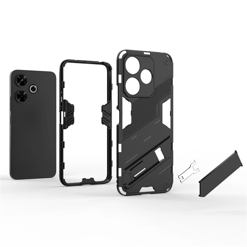 Para Redmi 13 funda Xiaomi Redmi 13 Redmi13 Capas Armor Stander PC duro a prueba de golpes teléfono parachoques soporte trasero Fundas Redmi 13 - imagen 5