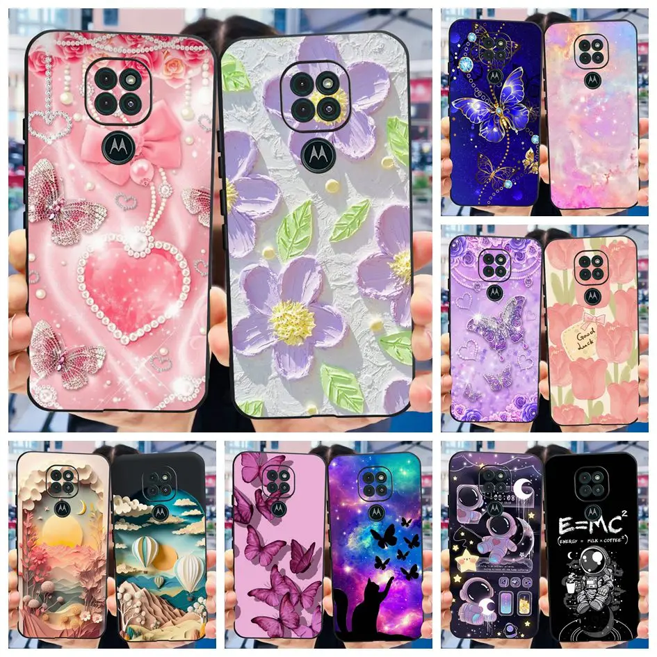 Para Motorola Moto G9 Plus funda XT2087-1 Popular flor Fundas de silicona suave para Motorola Moto G9 Play XT2083 funda MotoG9 parachoques