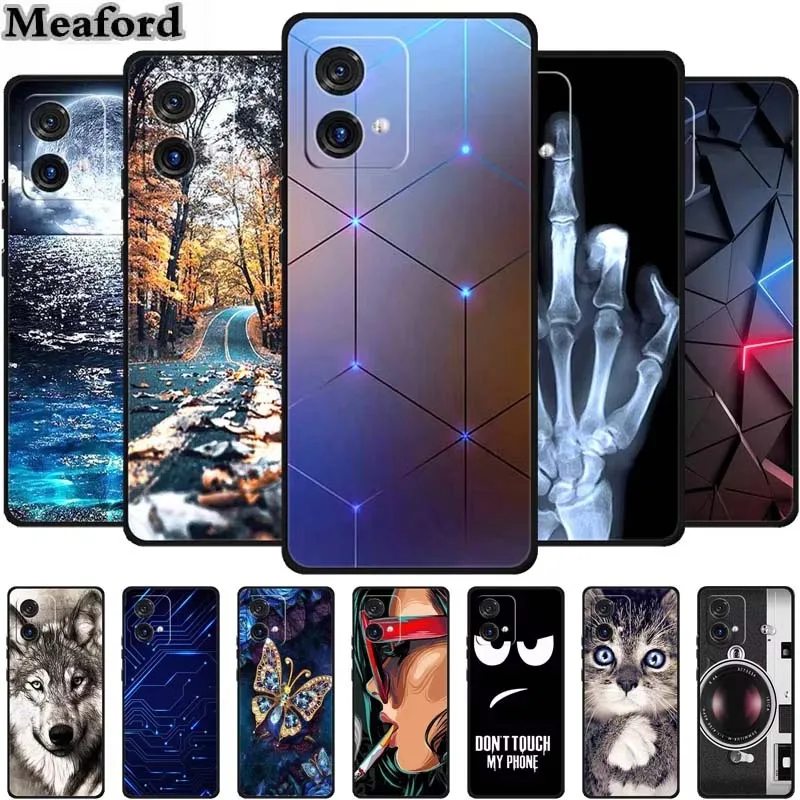 Funda de silicona suave para Motorola Moto G84 G54 5G, Protector de animales TPU para Moto G54 MotoG84