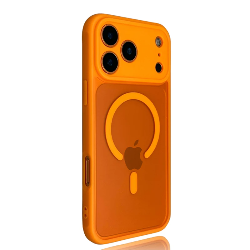 Para Magsafe funda de teléfono translúcida mate magnética para iPhone 17 16 15 14 13 12 Pro Max Air Plus fundas de carga inalámbrica de lujo, funda para iphone 17 16 15 pro max - imagen 2