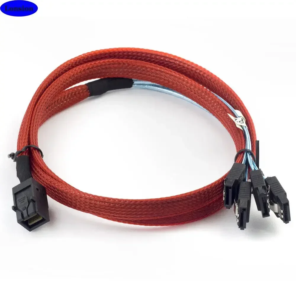 Cable de conexión de alta velocidad para servidor SATA MINI SAS HD SFF-8643 a 4 puertos - imagen 5