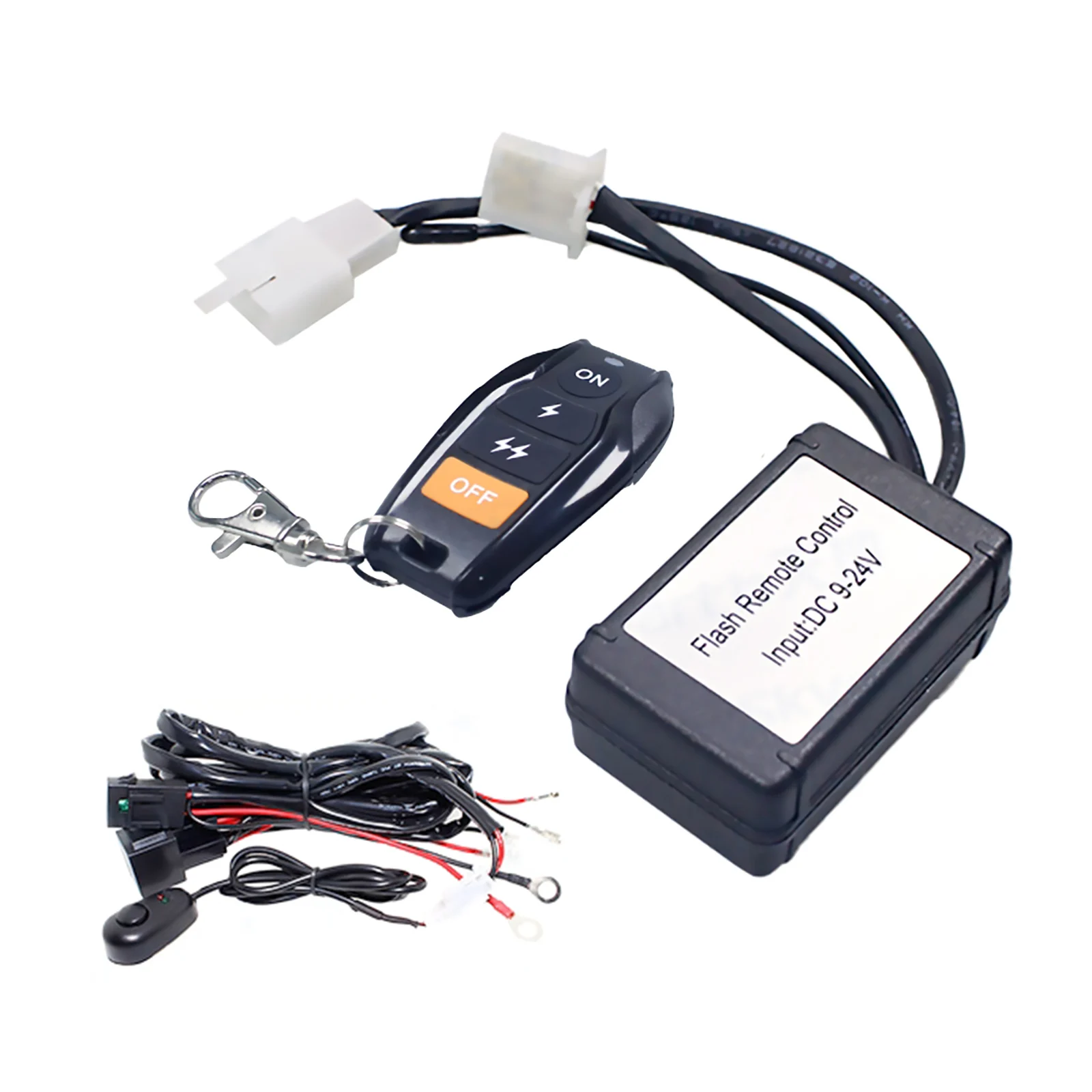 Barra de luz LED de trabajo todoterreno, Cable de alambre, interruptor de Control remoto inalámbrico, Kit de cableado, CC 9-24V 40A, focos LED, accesorios de coche