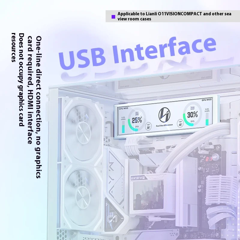 Pantalla ZZJMOD Pantalla secundaria Tema dinámico personalizado HD de 9,2 pulgadas sin AIDA ni tarjeta gráfica HDMI - imagen 2