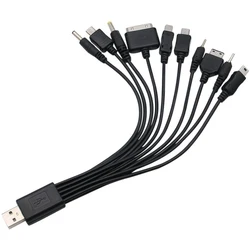 Cable USB 10 en 1 - Cargador multipin y adaptador universal