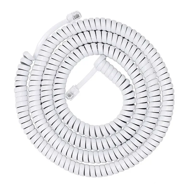 Dispositivo bobinado de cable telefónico, dispositivo bobinado de cable de mango RJ9 4P4C con bobina de cable de resorte RJ9, cable receptor de teléfono - imagen 5