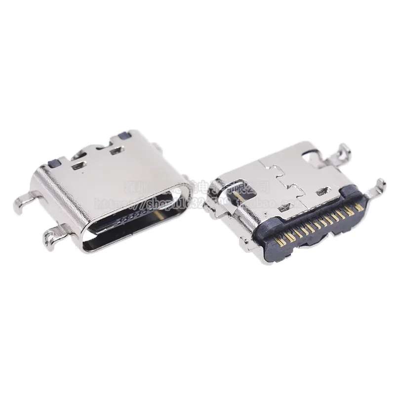 10 Uds USB-3.1 conector USB tipo C montaje medio Horizontal 16P hembra 1,6mm a través de la placa 0,8mm para adaptador de cargador DIY - imagen 4