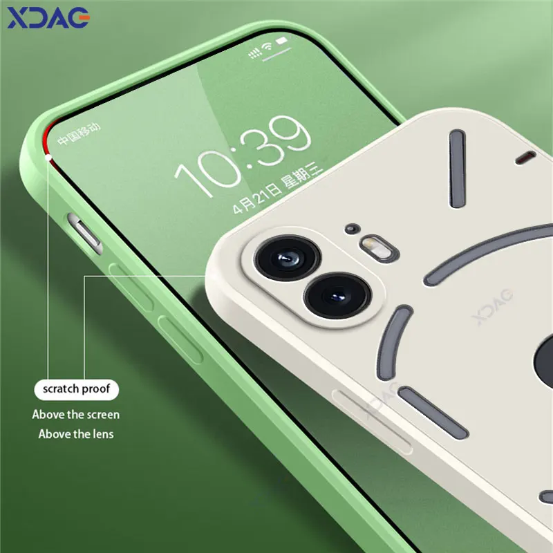 Fundas de teléfono cuadradas originales de silicona líquida para nada teléfono 1 2 5G 360 fundas traseras suaves a prueba de golpes NothingPhone1 NothingPhone2 - imagen 5