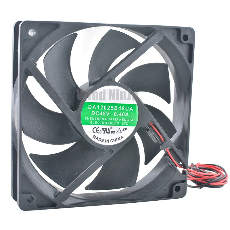 DA12025B48UA 12cm 120mm ventilador de flujo Axial 120x120x25mm DC48V 0.40A ventilador de refrigeración de doble rodamiento de bolas para convertidor de frecuencia de servidor - imagen 3