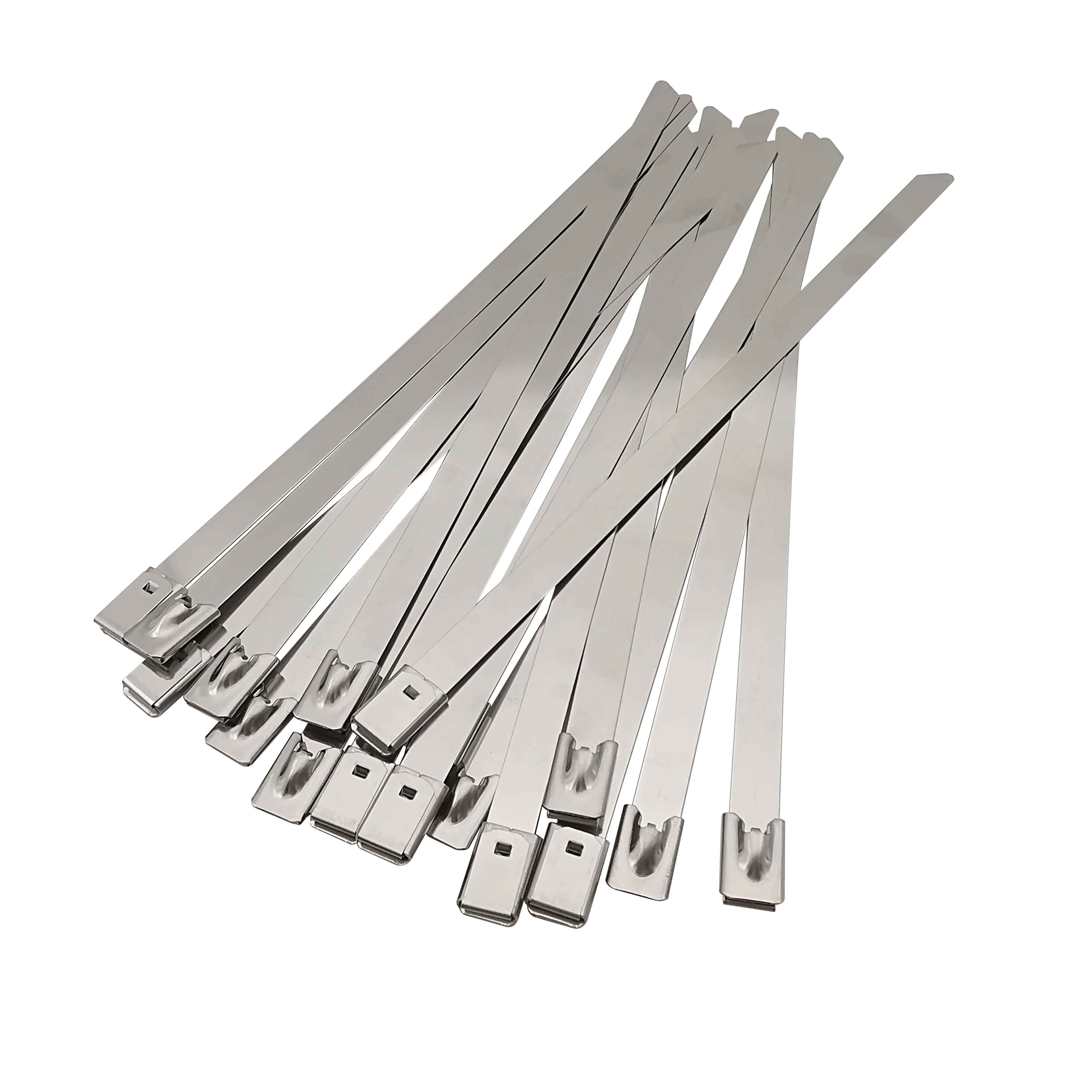 Bridas autoblocantes de acero inoxidable, bridas de Metal con cierre de escape, bloqueo multifuncional, longitud de 7,9/100/200/300mm, 20 piezas, 400mm - imagen 2