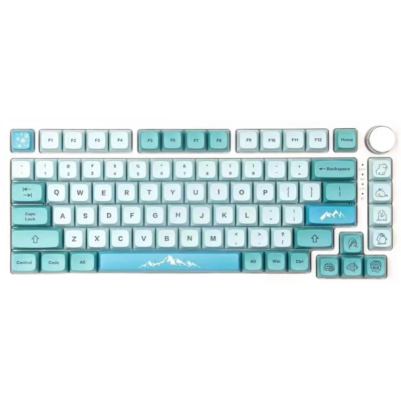 GMK-Juego de 123 teclas Iceberg, teclas de sublimación, PBT, perfil XDA, para teclados 61, 64, 68, 84, 87, 104, 108, 980 - imagen 5
