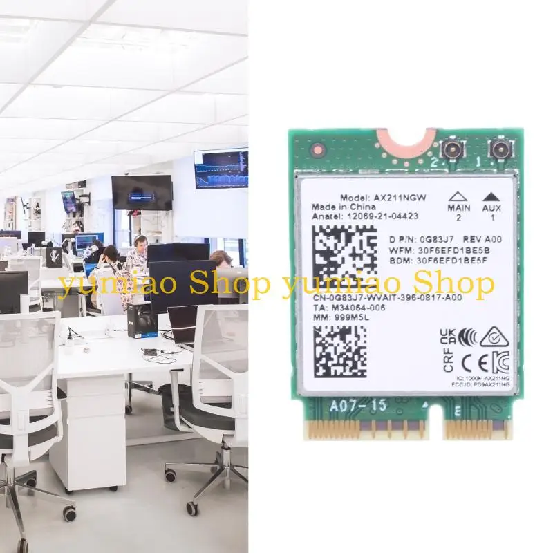 587b AX211NGW Adaptador redes industriales WiFi6E CNVIO2 Tarjeta redes 2.4/5/6GHz