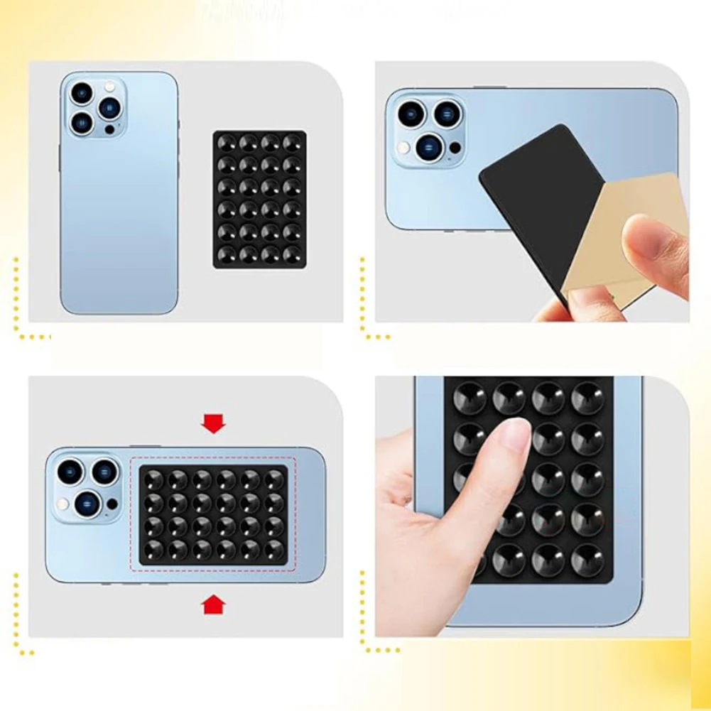 Almohadilla de succión de silicona multifuncional, soporte para teléfono, Funda de cuero antideslizante, montaje para accesorio móvil, Ventosa con respaldo - imagen 5