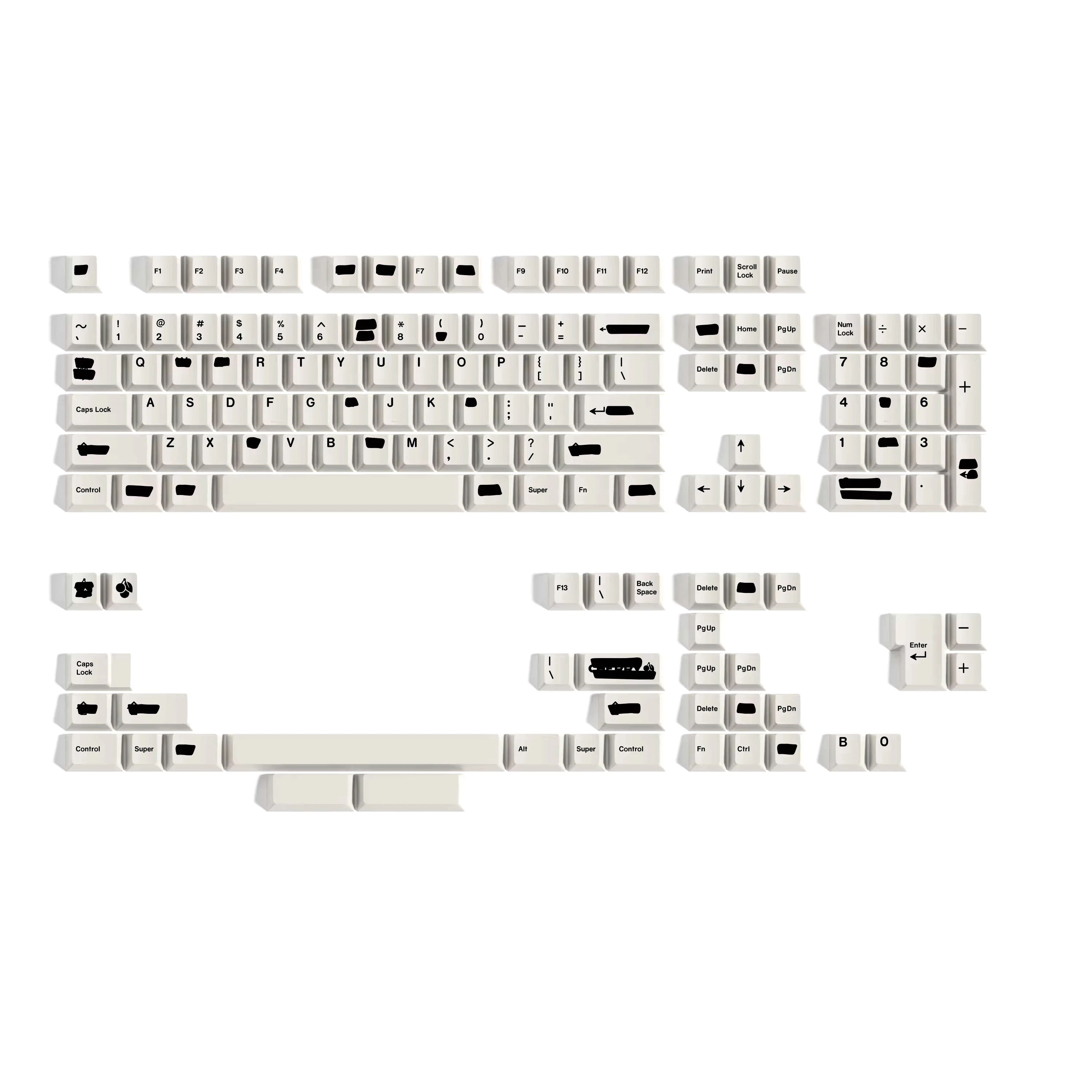 Teclas Hiragana coreanas francesas Retro de 144 teclas, perfil de cereza Zhuyin, teclas de sublimación de tinte PBT para teclado MX, espacios divididos - imagen 3