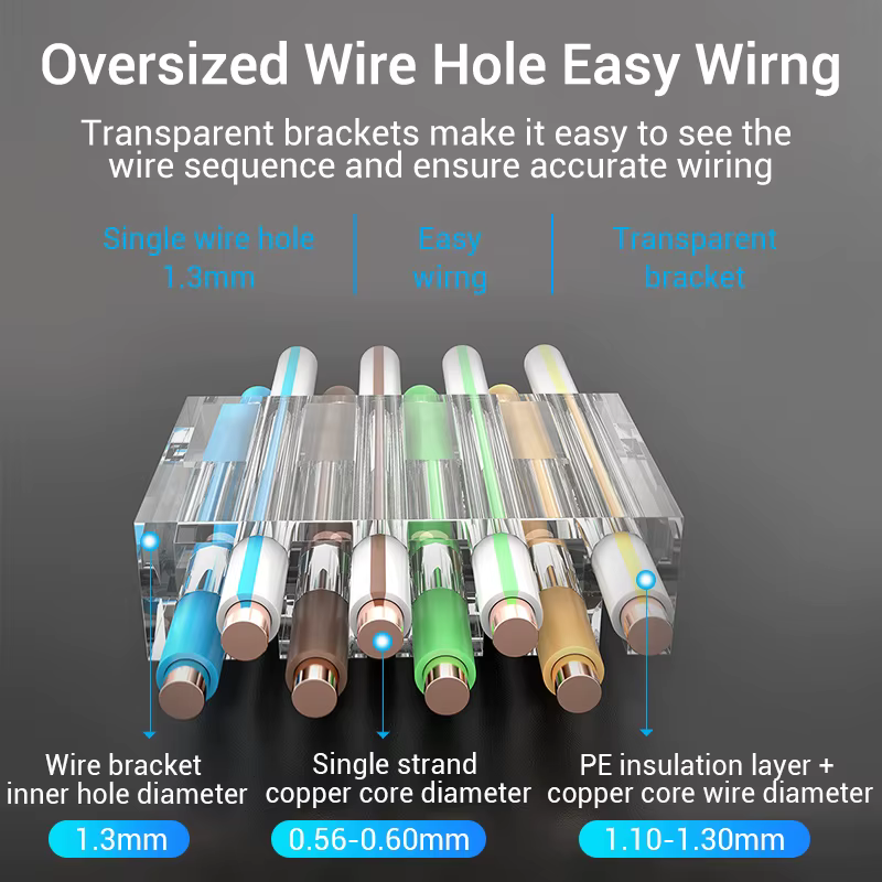 Vention Conector RJ45 Cat7 STP Crimpado Oro Cable Ethernet - imagen 3