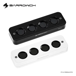BARROWCH DDR5, disipador de calor de refrigeración por aire con ventilador de memoria DDR4, chaleco de armadura de disipación de calor RAM de aluminio, puerto de ventilador de 4 pines, blanco, negro, FBRAMFD