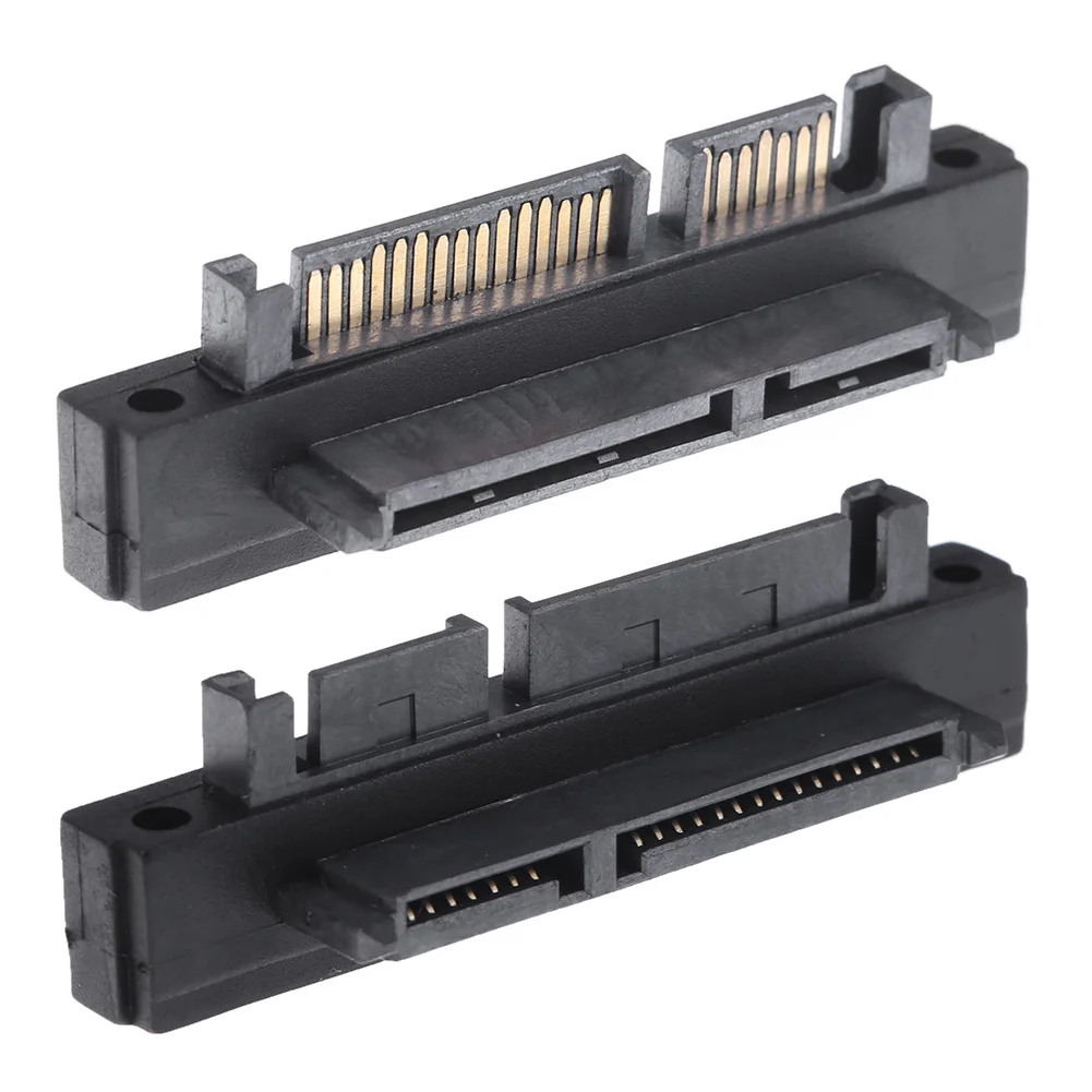 Tarjeta adaptadora de Puerto macho a hembra, convertidor de 90 grados, 7 + 15 Pines, alta velocidad, 500Mbps, para disco duro SATA HDD SSD, derecha/izquierda