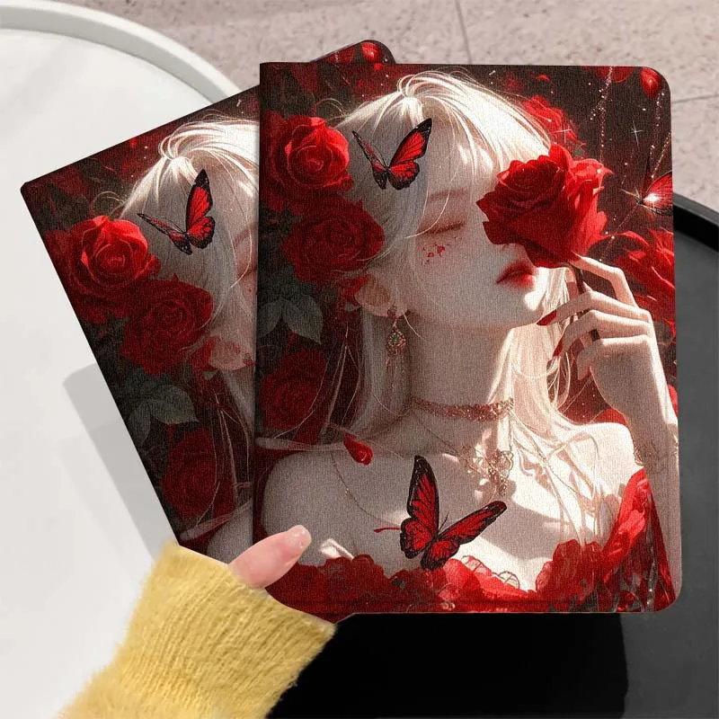 Hermosa chica de Anime para Xiaomi Redmi Pad 2 4 5 6 6S 7 7S SE Pro Ultra Max 14 11 12,4 11,2 12,5 pulgadas funda para tableta
