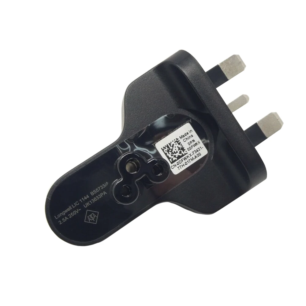 Cable de alimentación para portátil Dell, fuente de alimentación, adaptador de enchufe desmontable para cargador Dell, convertidor de enchufe de alimentación UE y Reino Unido - imagen 3