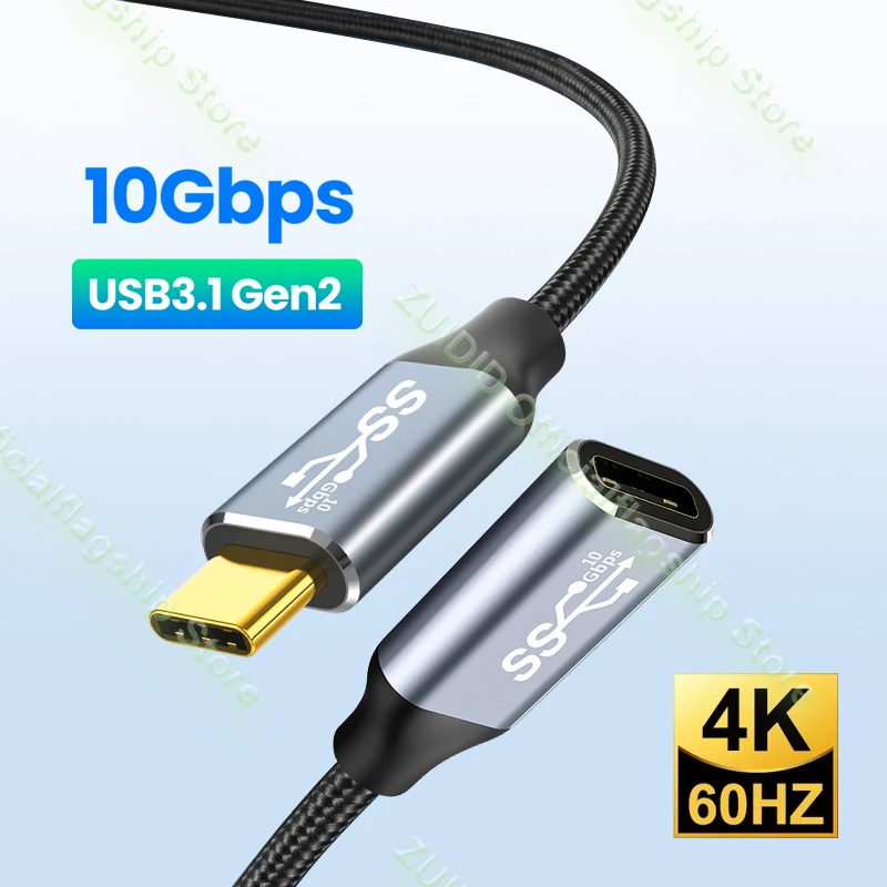 Cable USB-C 3.1 Gen2 100W Carga Rápida Video 4K 60Hz