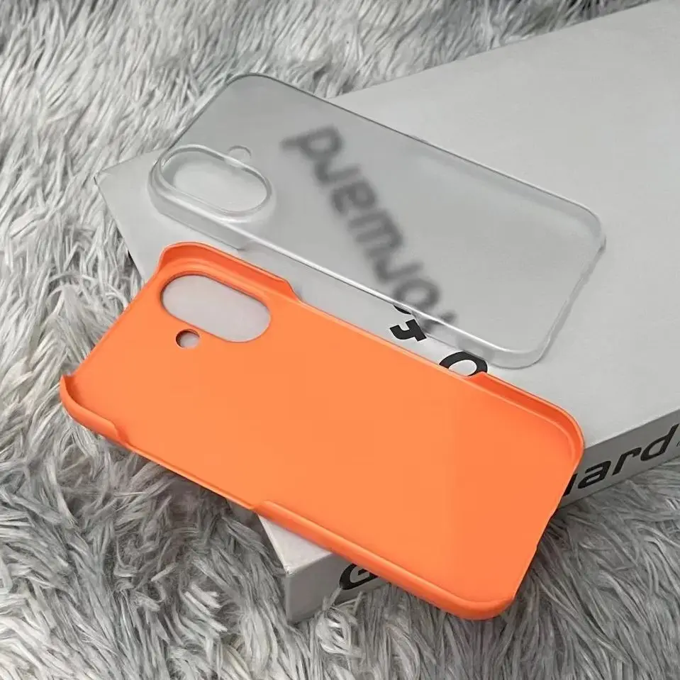 Funda mate dura de PC de medio paquete de lujo para iPhone 17 Air 16 15 14 Plus 13 12 Mini 11 Pro Max cubierta trasera de Color caramelo - imagen 4