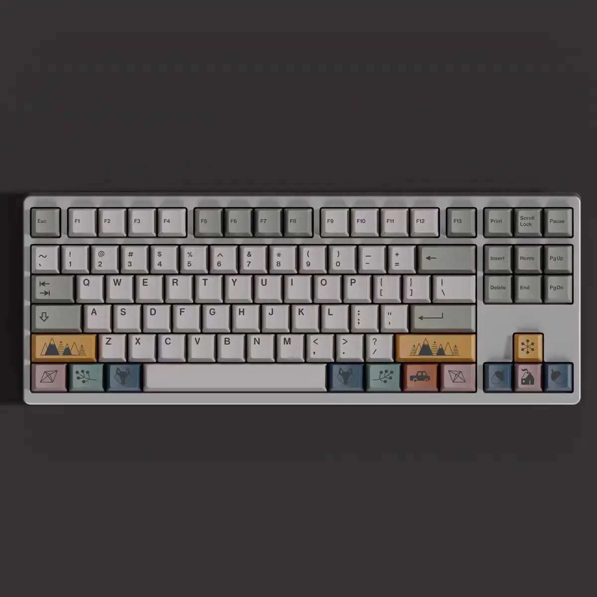 Juego de teclas Scandi, 145 teclas, teclas de teclado mecánico personalizadas, sublimación de tinte de perfil de cereza PBT para interruptores Mx - imagen 5