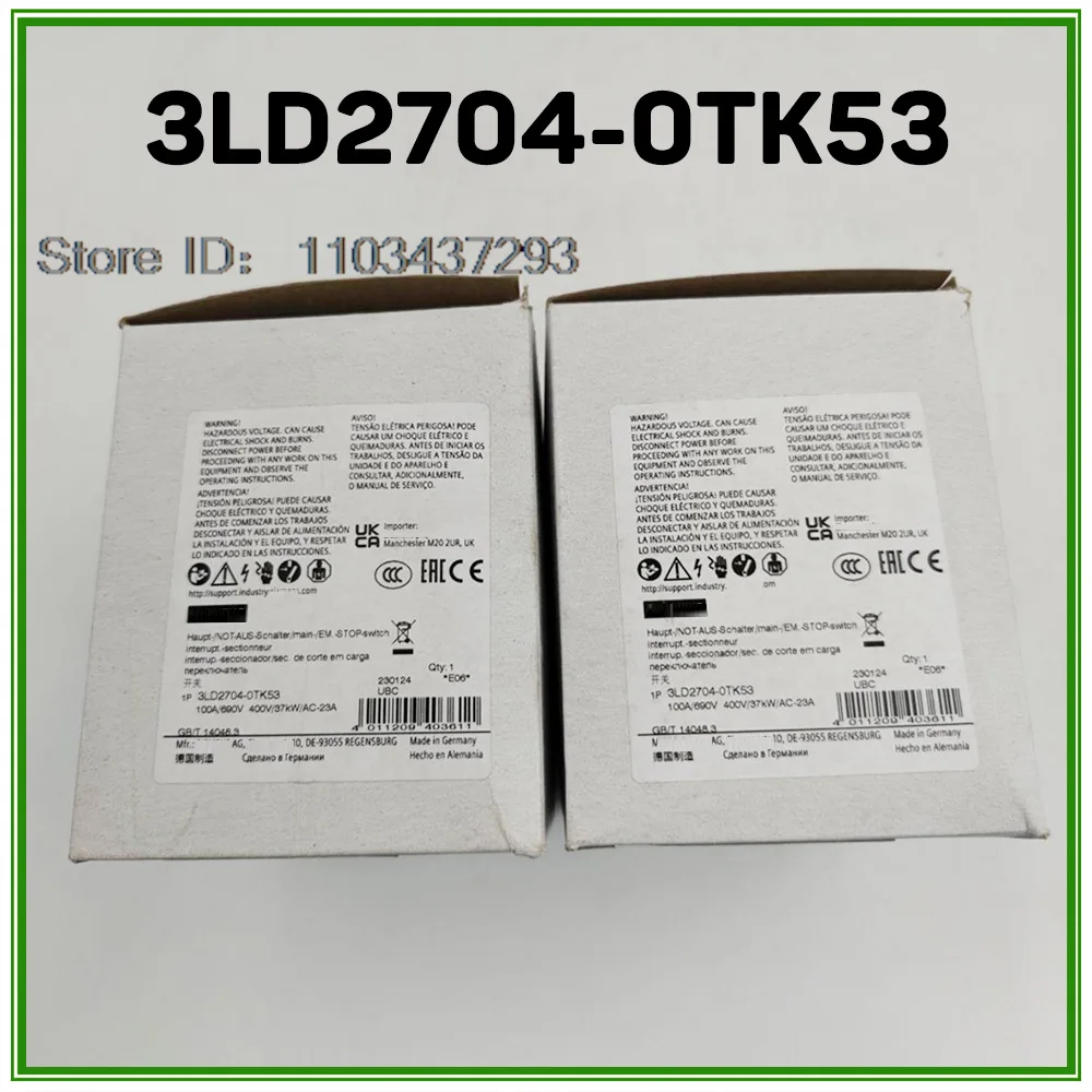 1 Uds. Producto de control industrial 100A/690V 3LD2704-0TK53