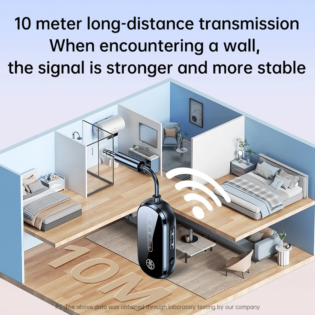Receptor y transmisor 2 en 1 Bluetooth 5,4, adaptador inalámbrico de Audio para avión de baja latencia AUX de 3,5mm, transmisor de Audio para coche, PC y TV - imagen 2