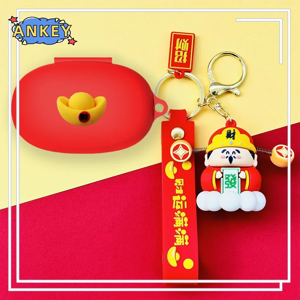 Funda de silicona para JBL Endurance Peak 2 3, cubierta protectora suave de dinosaurio verde, piel de auriculares con colgante - imagen 3