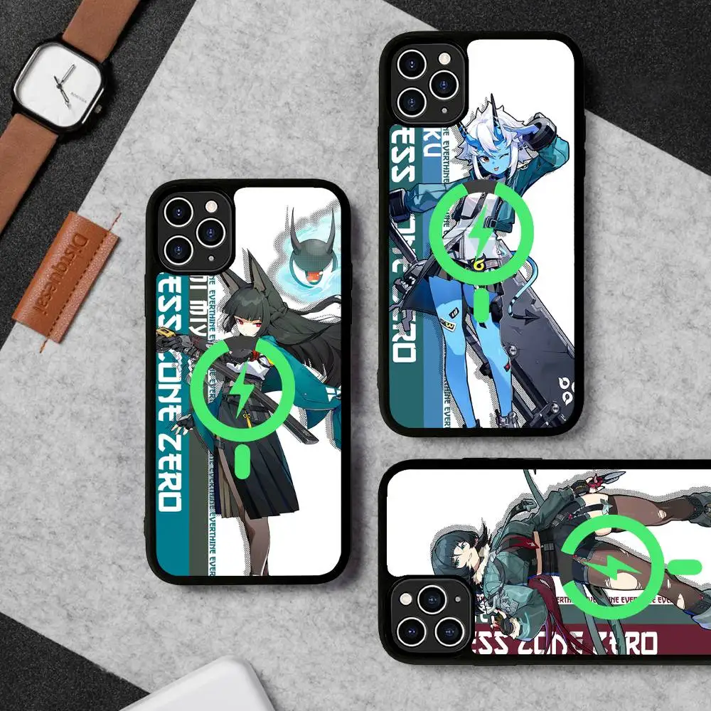 Funda de teléfono Zenless Zone Zero, funda magnética para iPhone 16 14 13 12 11 15 Pro Max Plus para cubierta de carga inalámbrica Magsafe - imagen 5