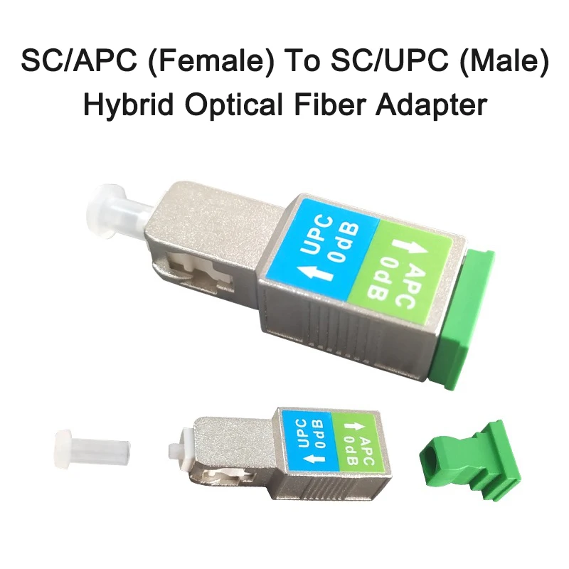 FTTH-conector de fibra óptica SC/APC hembra a SC/UPC macho, adaptador óptico híbrido, acoplador de brida, modo único, Simplex SC/LC