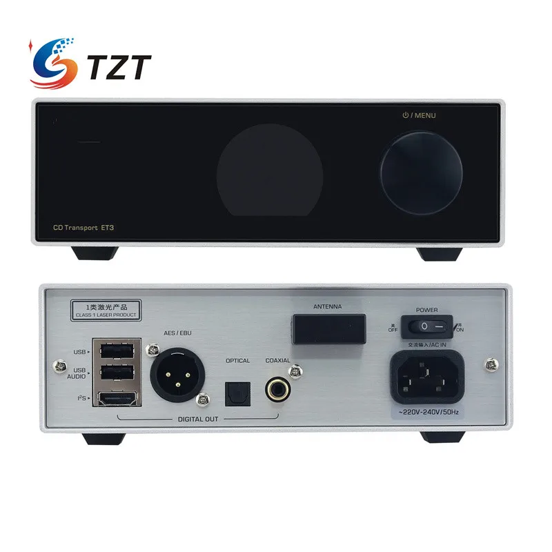 TZT-reproductor de CD portátil HiFi ET3 plateado/negro, tocadiscos de CD de transporte Digital multifuncional, 110V/220V, Streamin WiFi inalámbrico - imagen 5