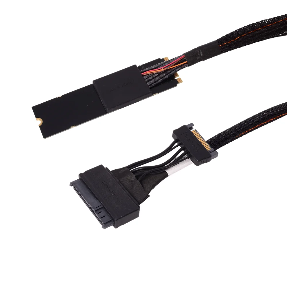 Cable adaptador M.2 a U2 NVME SSD U.2 a 8639 P5800X para Intel P4510 4500 PCI-E 4,0 55CM 80CM solo admite disco duro Intel U2 - imagen 2