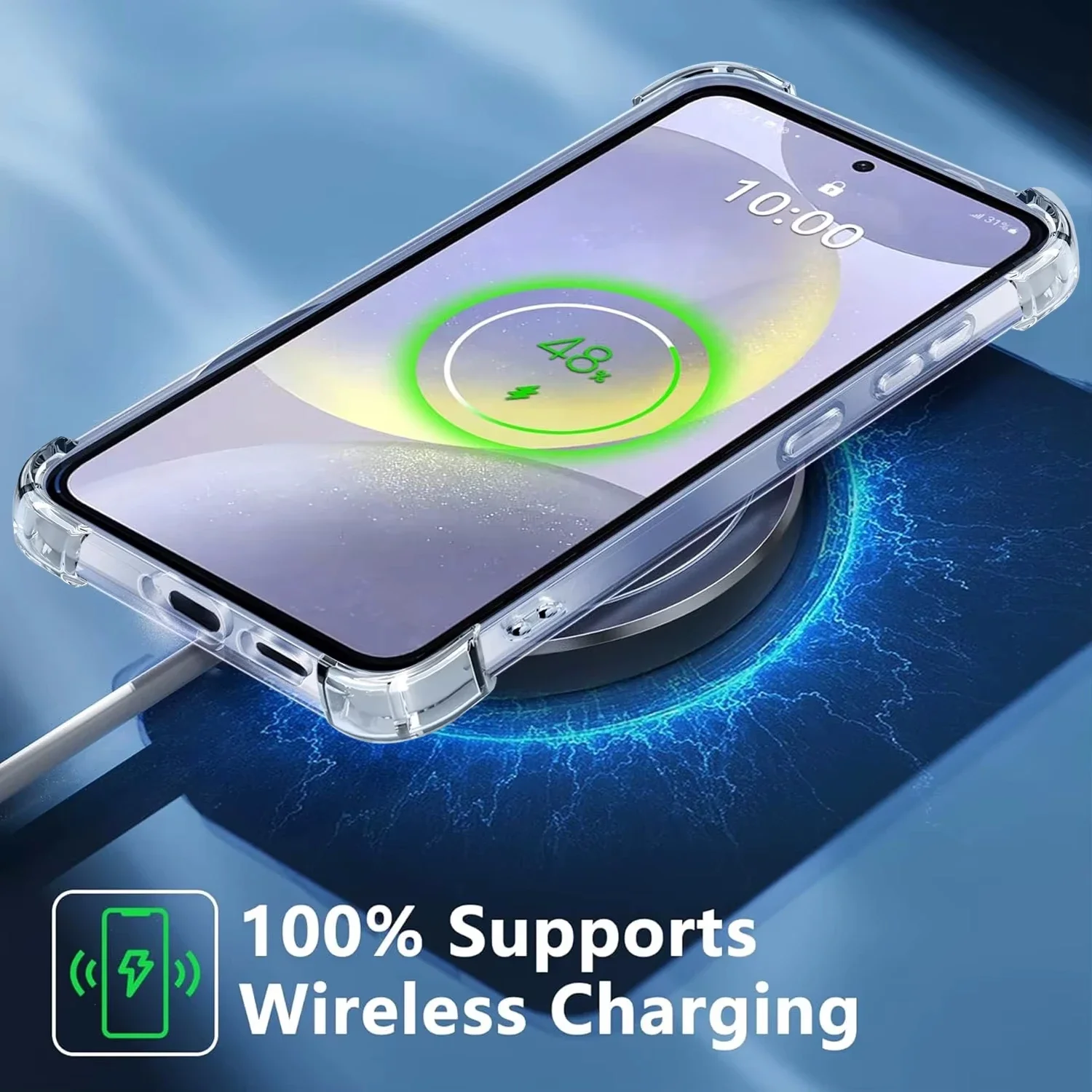 Funda híbrida de lujo para Samsung Galaxy S25 Edge S24 S25 Plus Ultra S24 FE A16 A56 A26 A56 A36 A06 PC cubierta trasera transparente dura - imagen 5