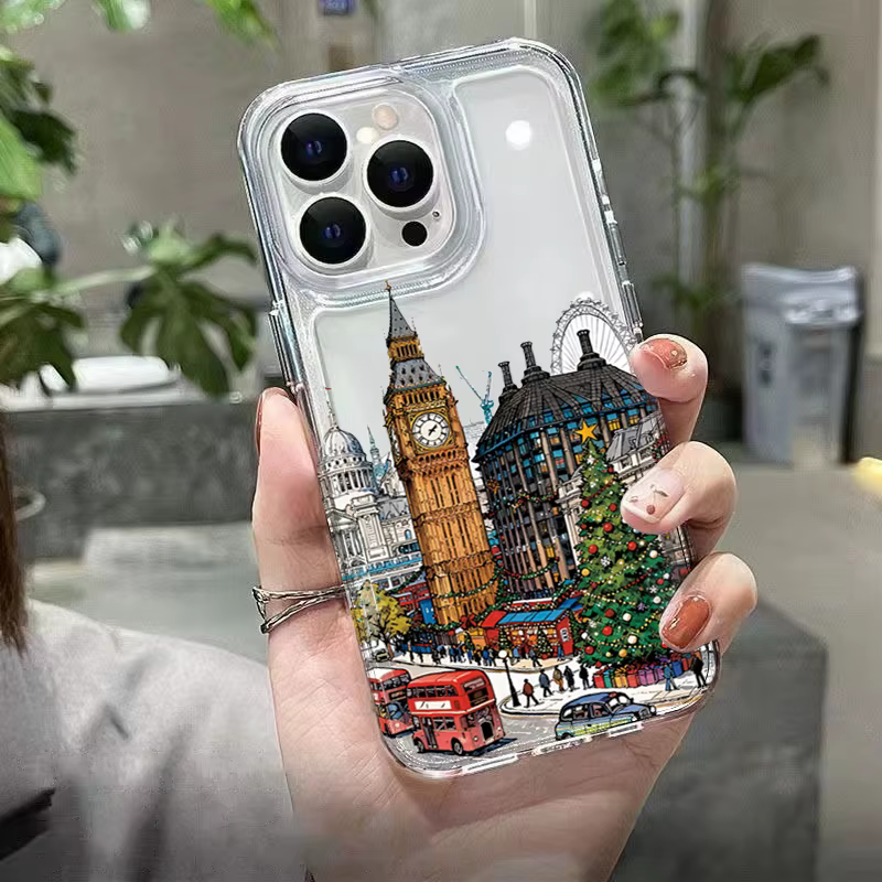 Navidad invierno nieve Londres paisaje de la calle funda de teléfono para Xiaomi Redmi Note 14 13 12 Pro Plus 12S 11 10 12 13 14C 13C 12C cubierta - imagen 5