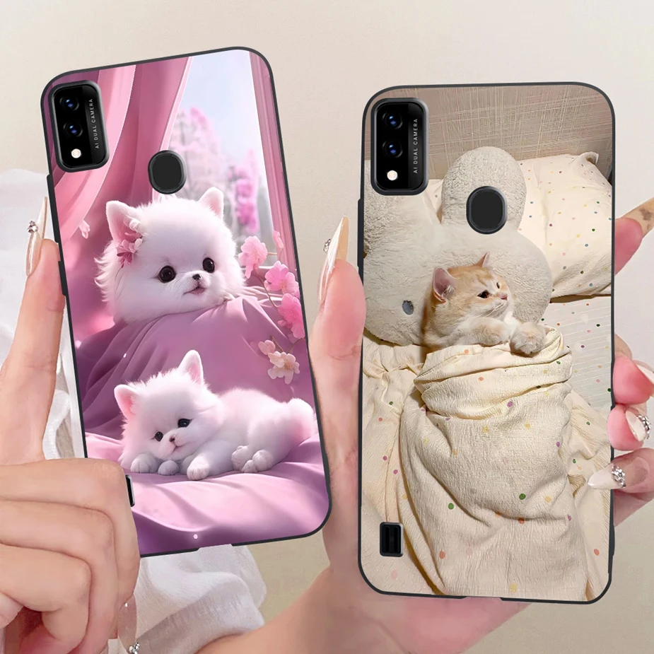 Para ZTE Blade A51 funda BladeA71 A7030 lazo de lujo flores pintado cubierta suave TPU funda de teléfono para ZTE Blade A71 A 51 BladeA51 Shell - imagen 2