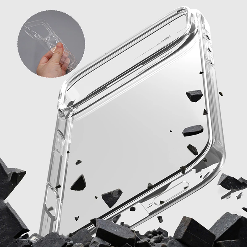 Para iPhone 17 Pro Max funda de teléfono transparente de silicona suave TPU fundas ultrafinas transparentes a prueba de golpes para iPhone 17 Air contraportada - imagen 2