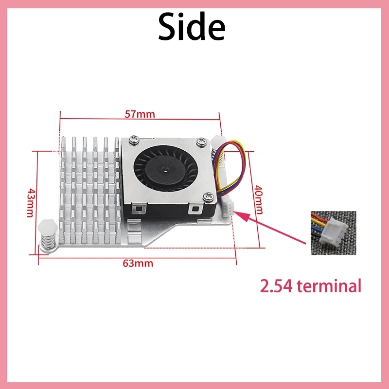 Raspberry Pi 5th Generation Radiator Active Cooler Aluminum Heat Sink Blower Fan Computer Accessories Game Console Heat B6