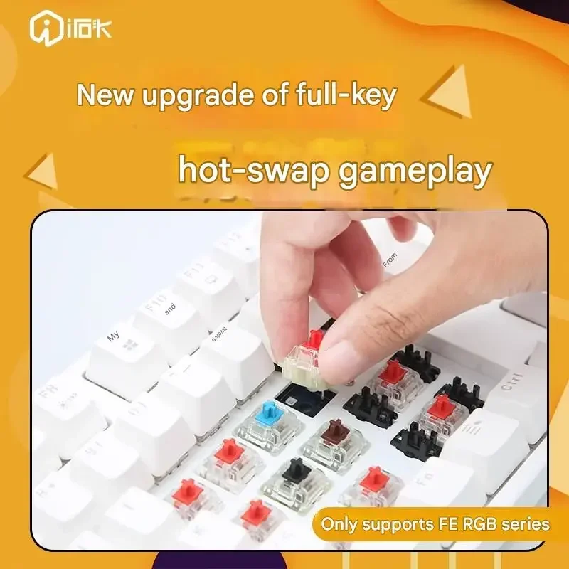 IROK FE87 interruptor magnético Gaming E-sport Teclado mecánico inalámbrico RGB batería larga personalizado intercambio en caliente accesorios de PC para juegos - imagen 3