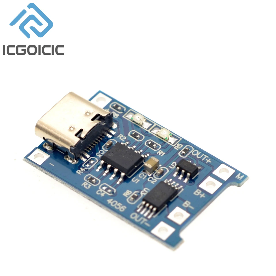 10/100 Uds TP4056 1A módulo de placa de carga de batería de litio TYPE-C interfaz USB protección de carga dos en uno - imagen 4