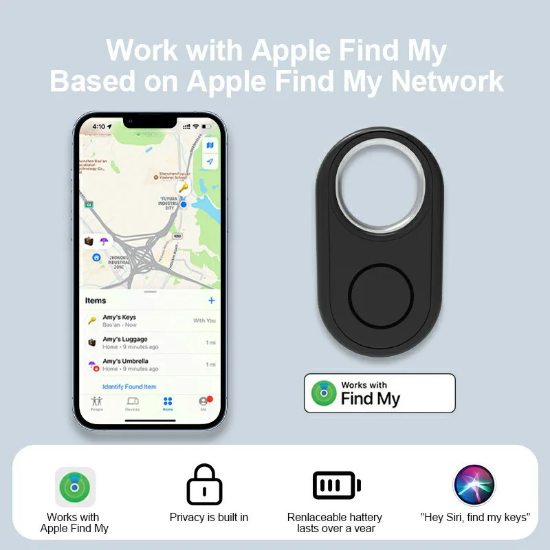 Dispositivo antipérdida Airtag adecuado para Apple Find My And Pet cartera maleta coche ancianos niños localizador antipérdida 2025 - imagen 3