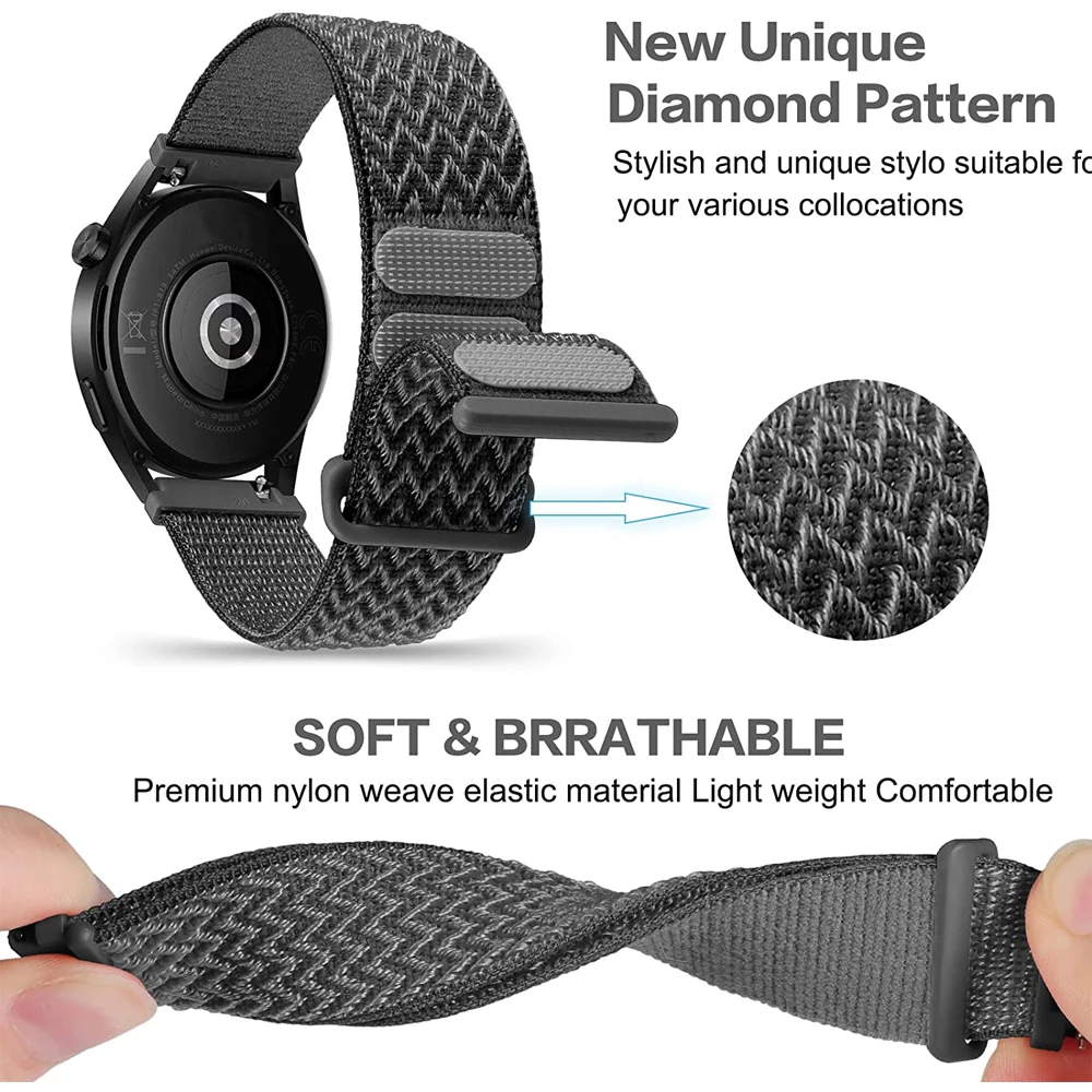 Pulsera de nailon de 20mm y 22mm para reloj Mibro A3 A2 A1, Correa para reloj inteligente Mibro Lite 3 Pro/Lite2/C4 C3 C2/X1 T2, Correa deportiva - imagen 3