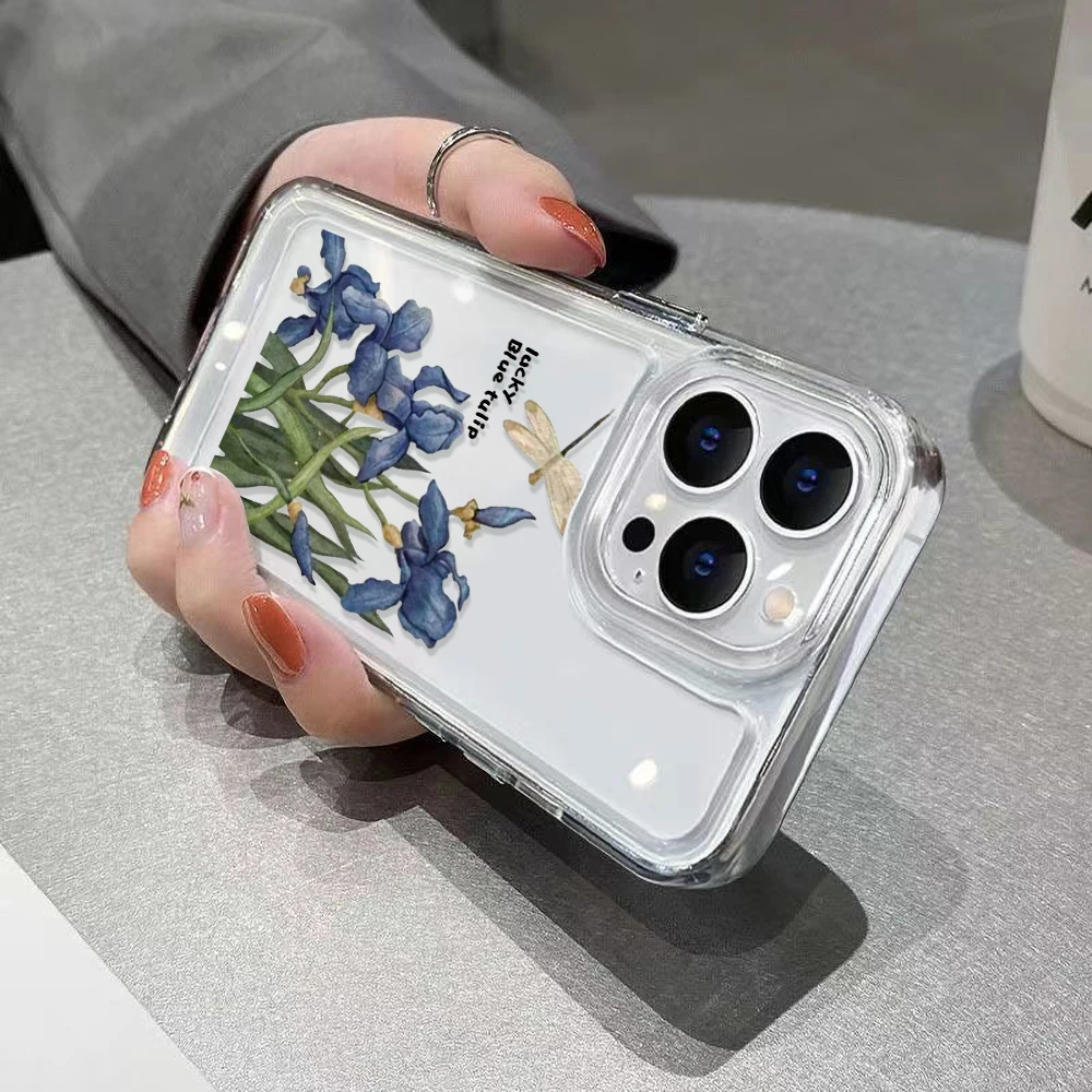 Funda Floral para Samsung A34 5G Galaxy A54 A53 A52 A33 A13 A12 A32 A14 A21s A23 A22 A50 A51 A31 Fundas transparentes de silicona - imagen 5