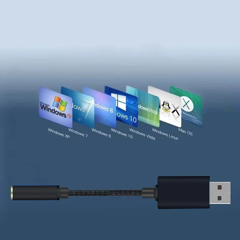 Convertidor de Audio USB a enchufe hembra de 3,5mm ordenador portátil TV para PS4 juego sonido adaptador de decodificación Digital extender Cable divisor - imagen 5