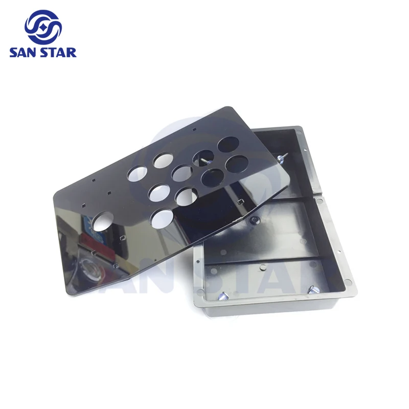 Panel de acrílico con 10 botones, caja de Joystick para juegos de Arcade, juegos de controlador de Hitbox, parte