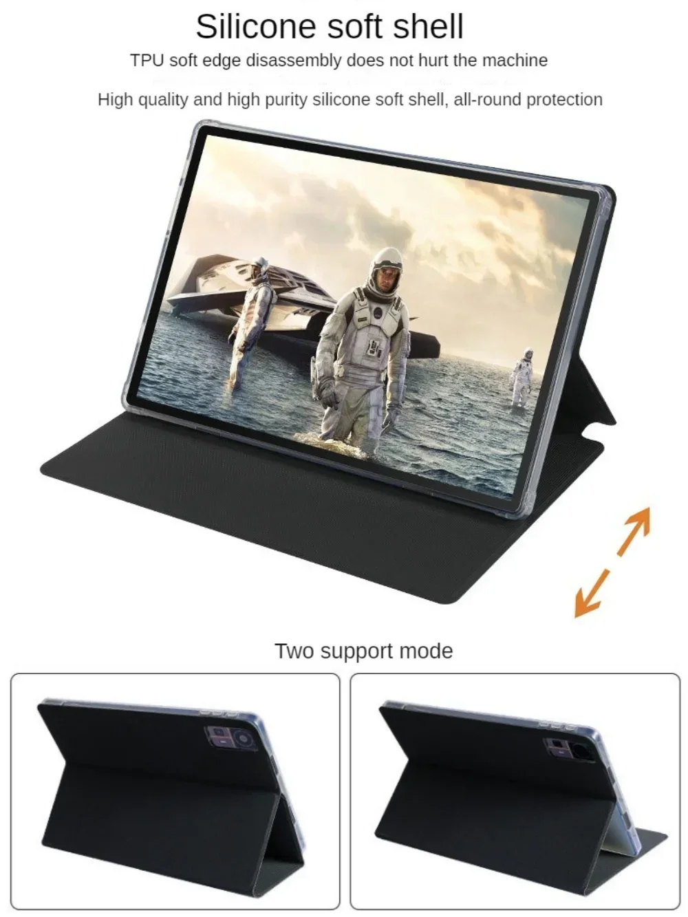 Funda de negocios ultradelgada para Chuwi HiPad 11 (10,95 pulgadas 2024), funda con tapa de cuero PU con encendido/apagado automático y soporte multiángulo - imagen 4