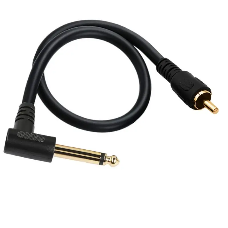 Cabezal chapado en oro con núcleo de cobre puro de 30cm, Cable de Audio mezclador de altavoz macho Mono/estéreo de 6,35mm a RCA macho - imagen 3