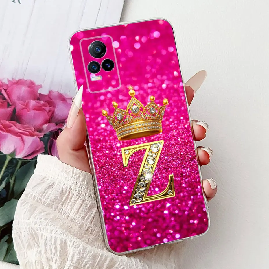 Funda de teléfono con letras a la moda para Vivo V21e V21 4G 5G, funda trasera transparente de TPU para Vivo V2061 V2066 V2050 V21 V 21E, fundas de silicona suave - imagen 4